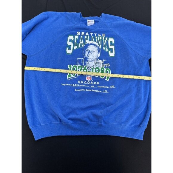 Vtg Seattle Seahawks Sweatshirt Steve Largent 80s Shirt Crew neck Mens XXL - Picture 6 of 10